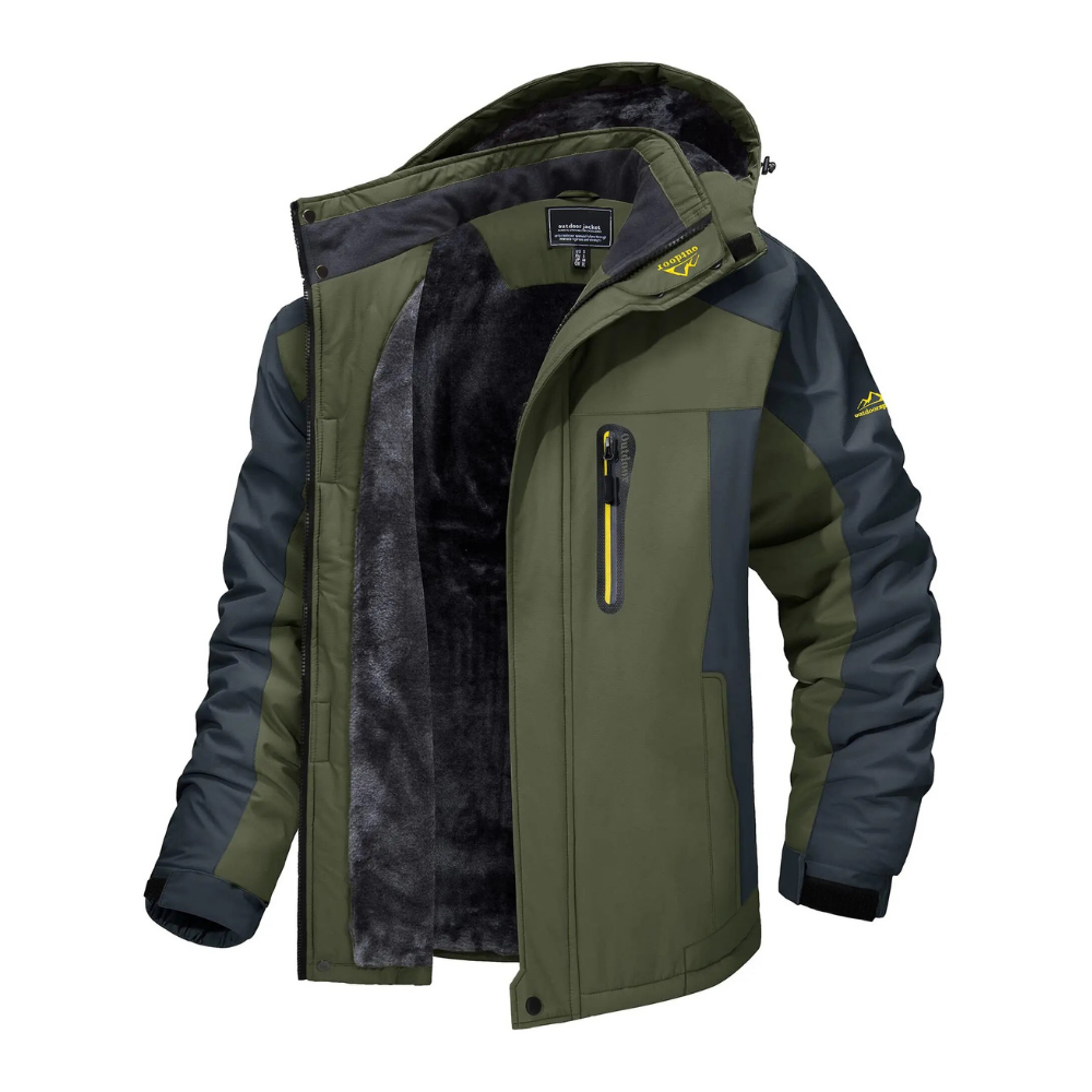 WinterBlaze Windbreaker - Coupe vent imperméable en polaire épaisse