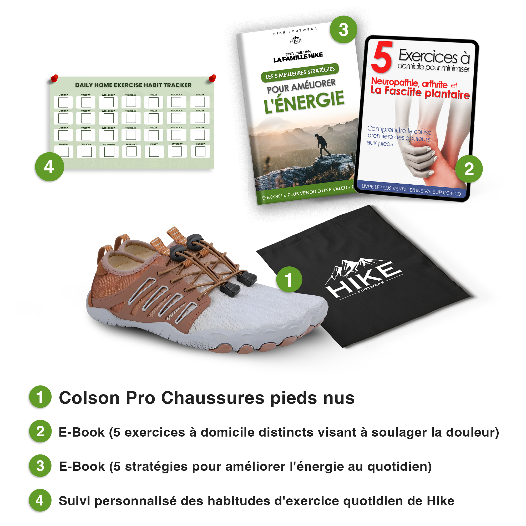 Colson Pro -  Chaussures pieds nus universelles saines et antidérapantes (Unisex) (BOGO)
