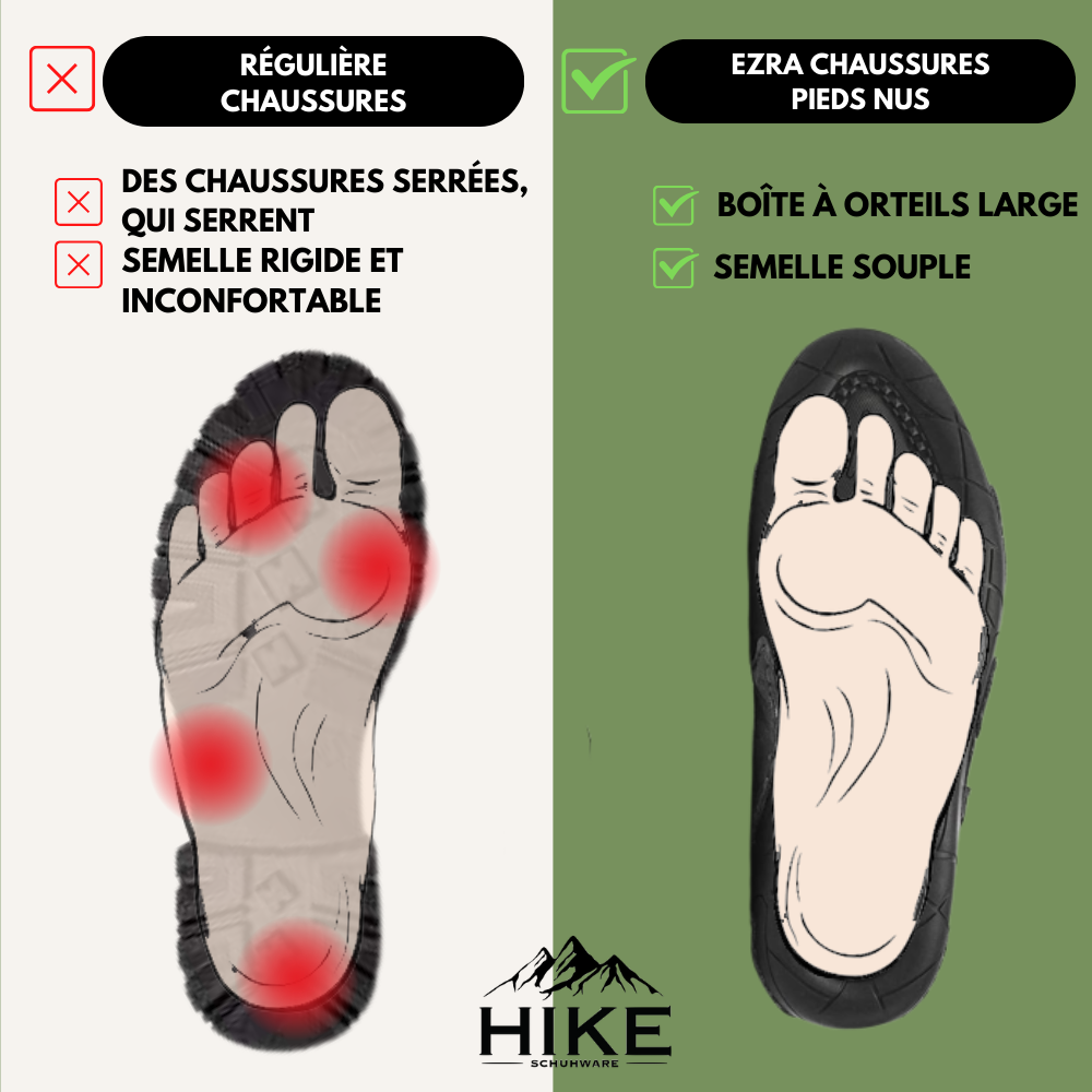 Ezra Expert - Chaussures d'hiver confortables en cuir pour l'extérieur