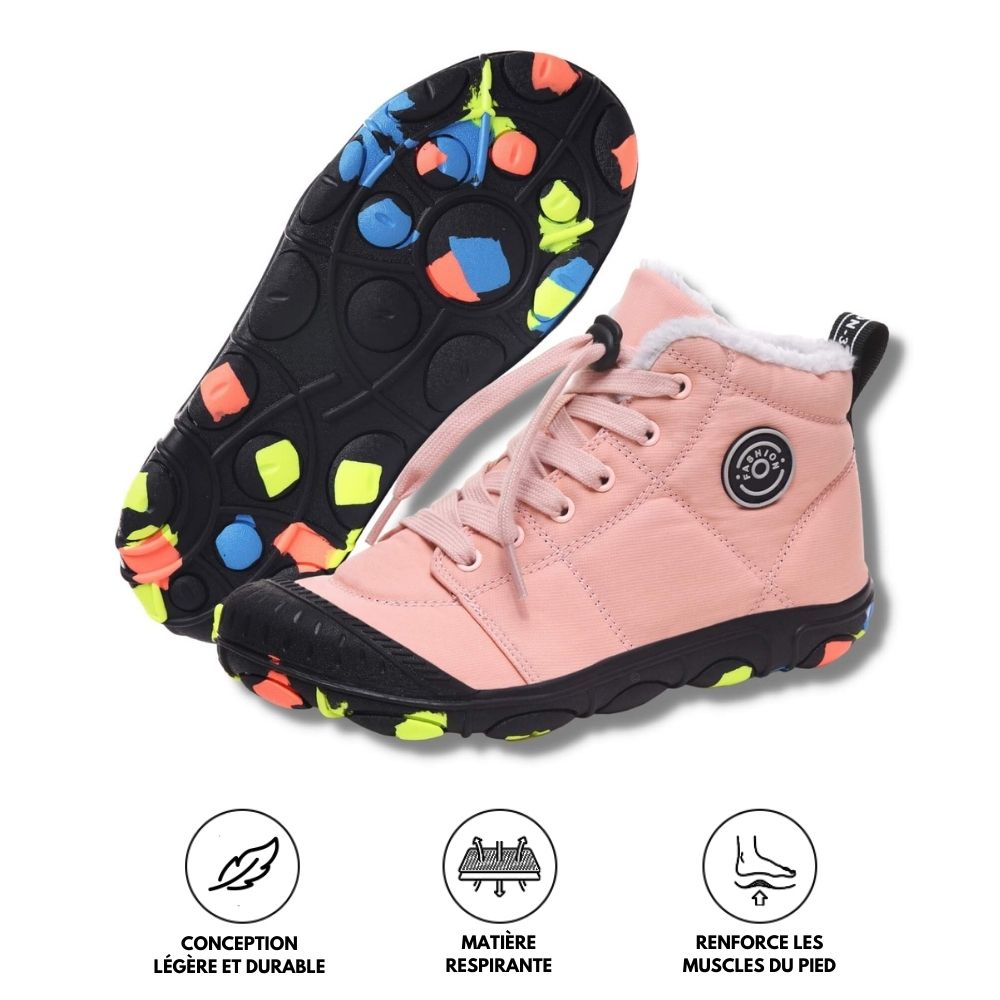 Hike Kids - Chaussures Hivernales Pieds Nus Imperméables pour Enfants
