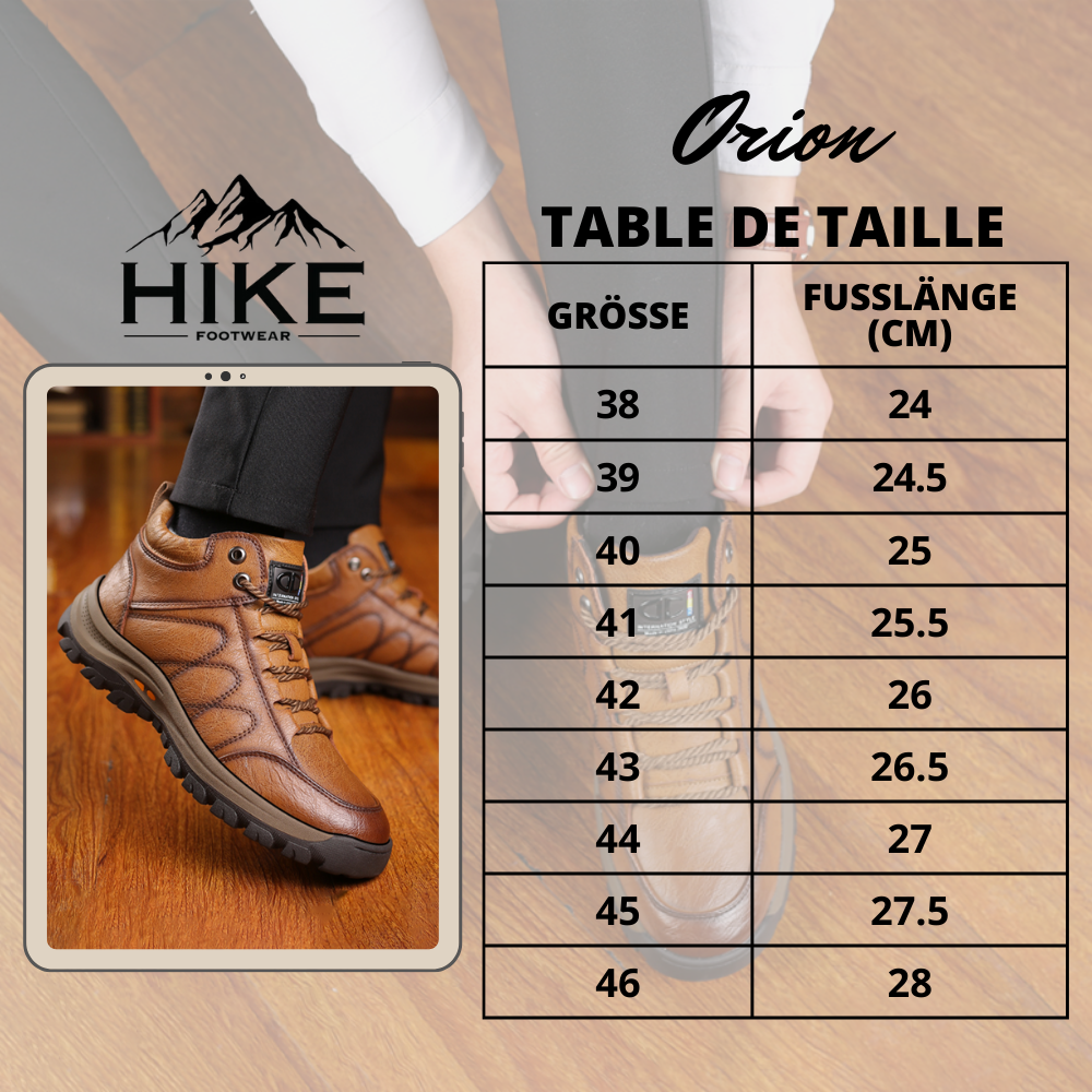 Orion Adventure - Bottes d'hiver en cuir pour hommes