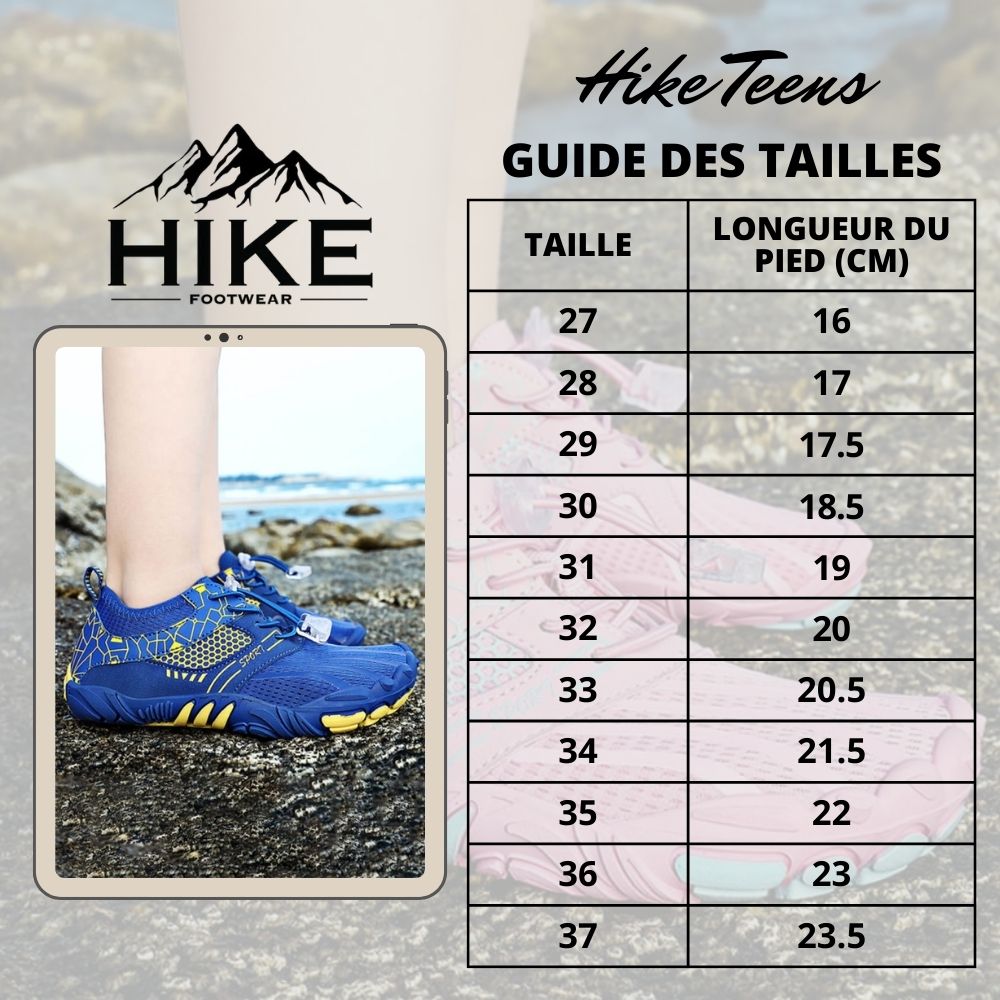 Hike Teens - Chaussures Pieds Nus Antidérapantes pour Enfants