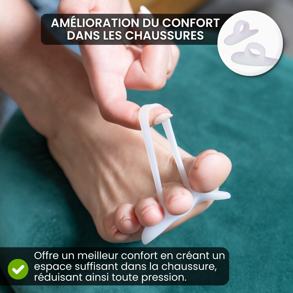 Coussin en Gel HF pour Orteils en Marteau - Alignement des Orteils et Soulagement de la Douleur