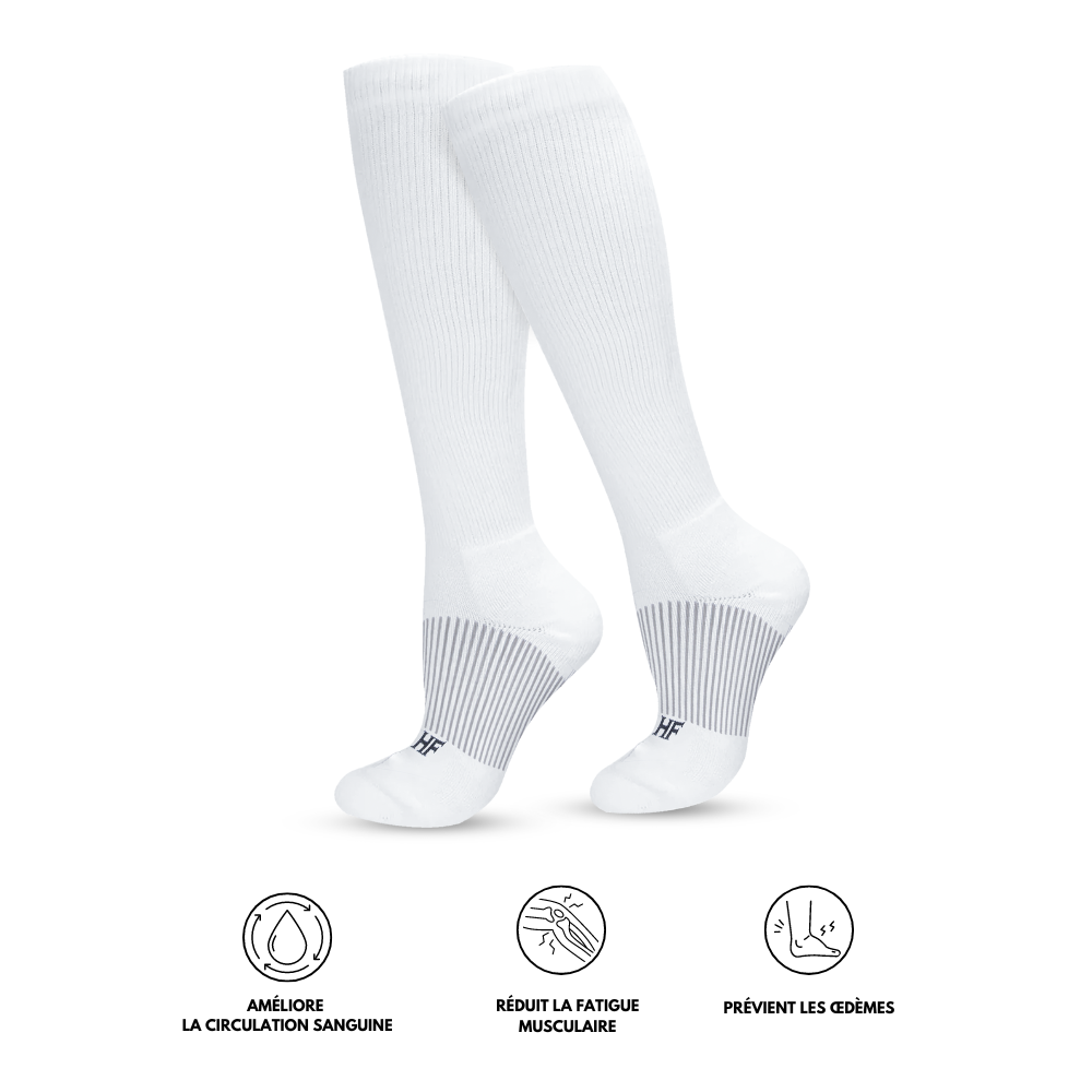 Chaussettes de Compression HF - Stimulation de la Circulation Sanguine