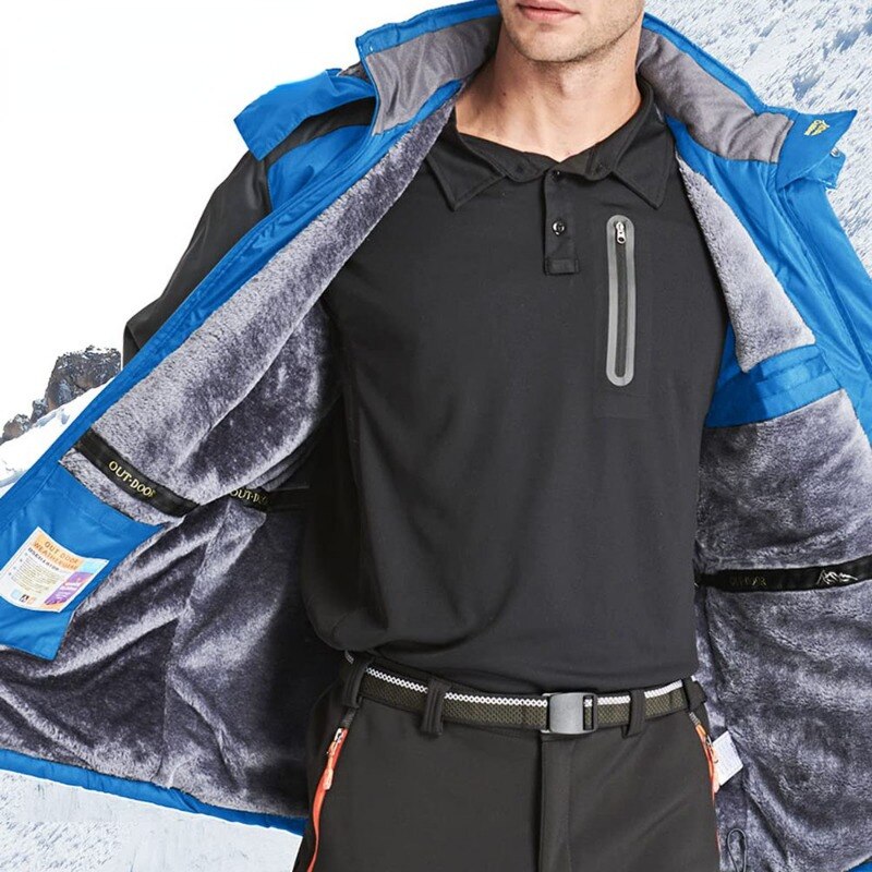 WinterBlaze Windbreaker - Coupe vent imperméable en polaire épaisse