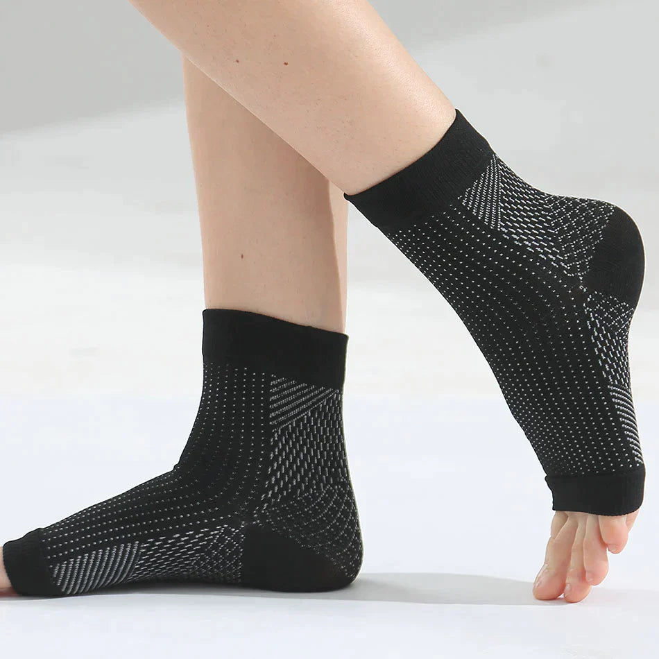 ProFlex Chaussette de Compression - Chaussettes de compression à bout ouvert pour le soulagement de la douleur au pied
